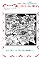 Big Bold Background Poinsettia Single Rubber stamp